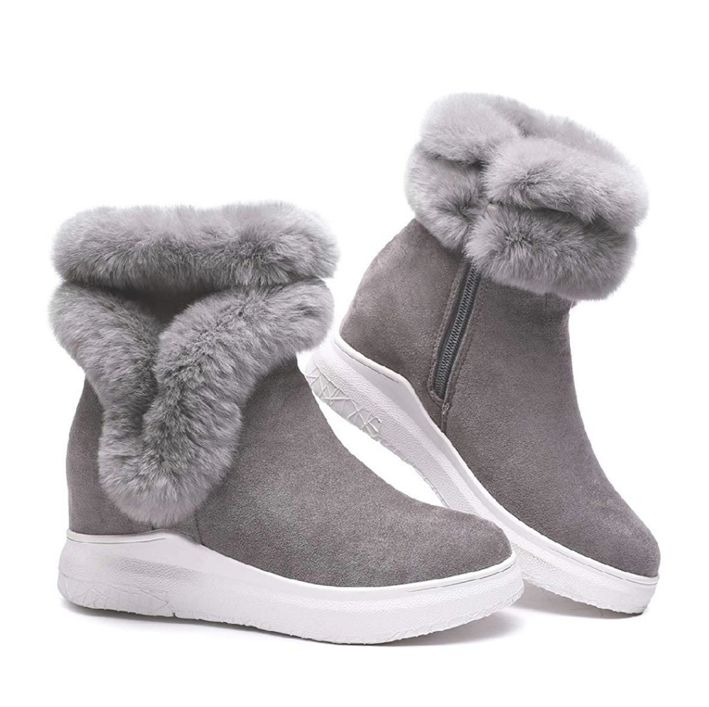 Womens Snow Boots for Women,Wedge Winter Warm Faux - Picture 5 of 7